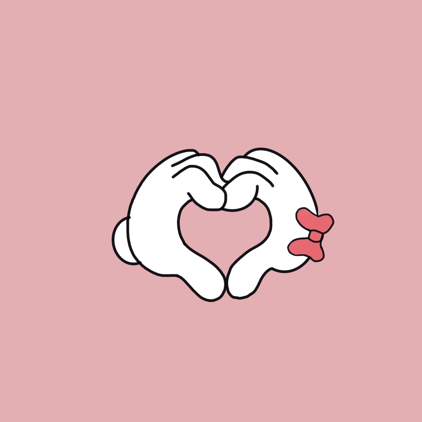 Mouse love hands sign cutter no10