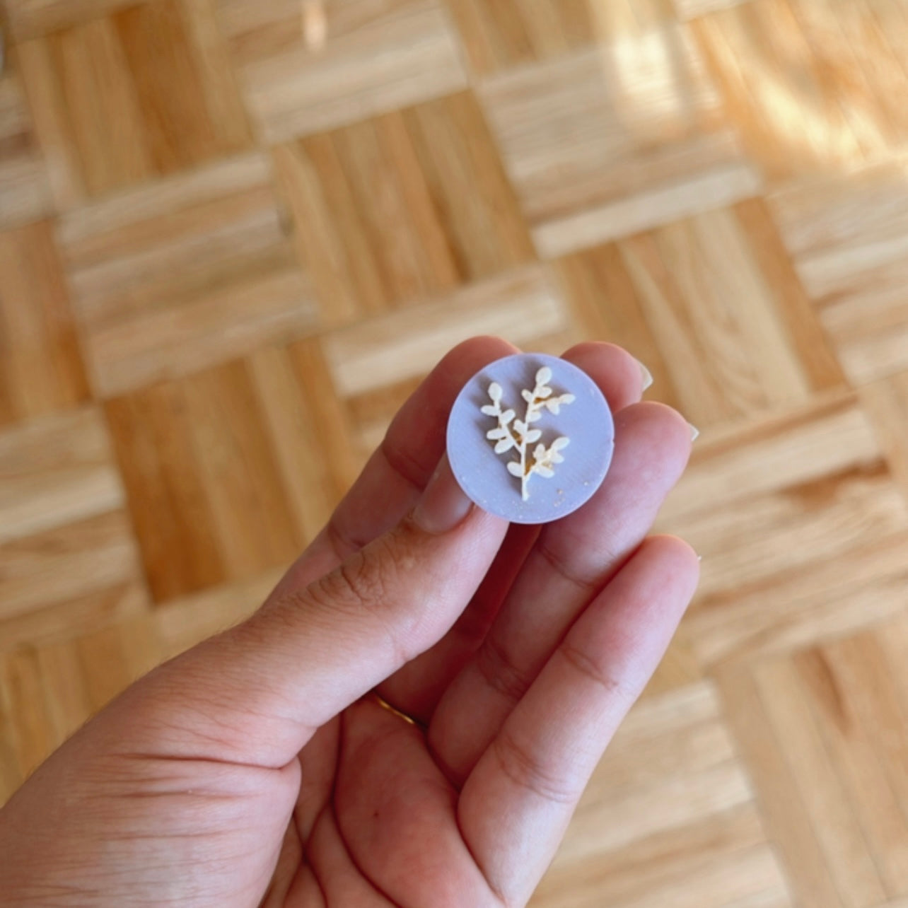 Mica powder clay stamps