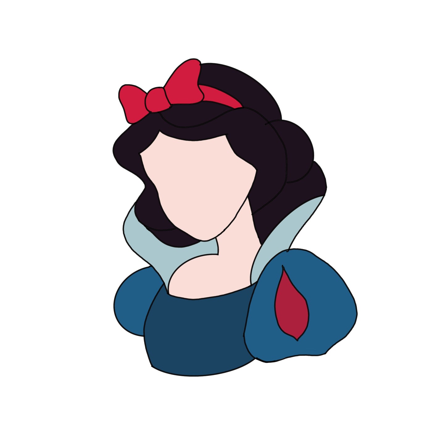 Red bow princess face cutter
