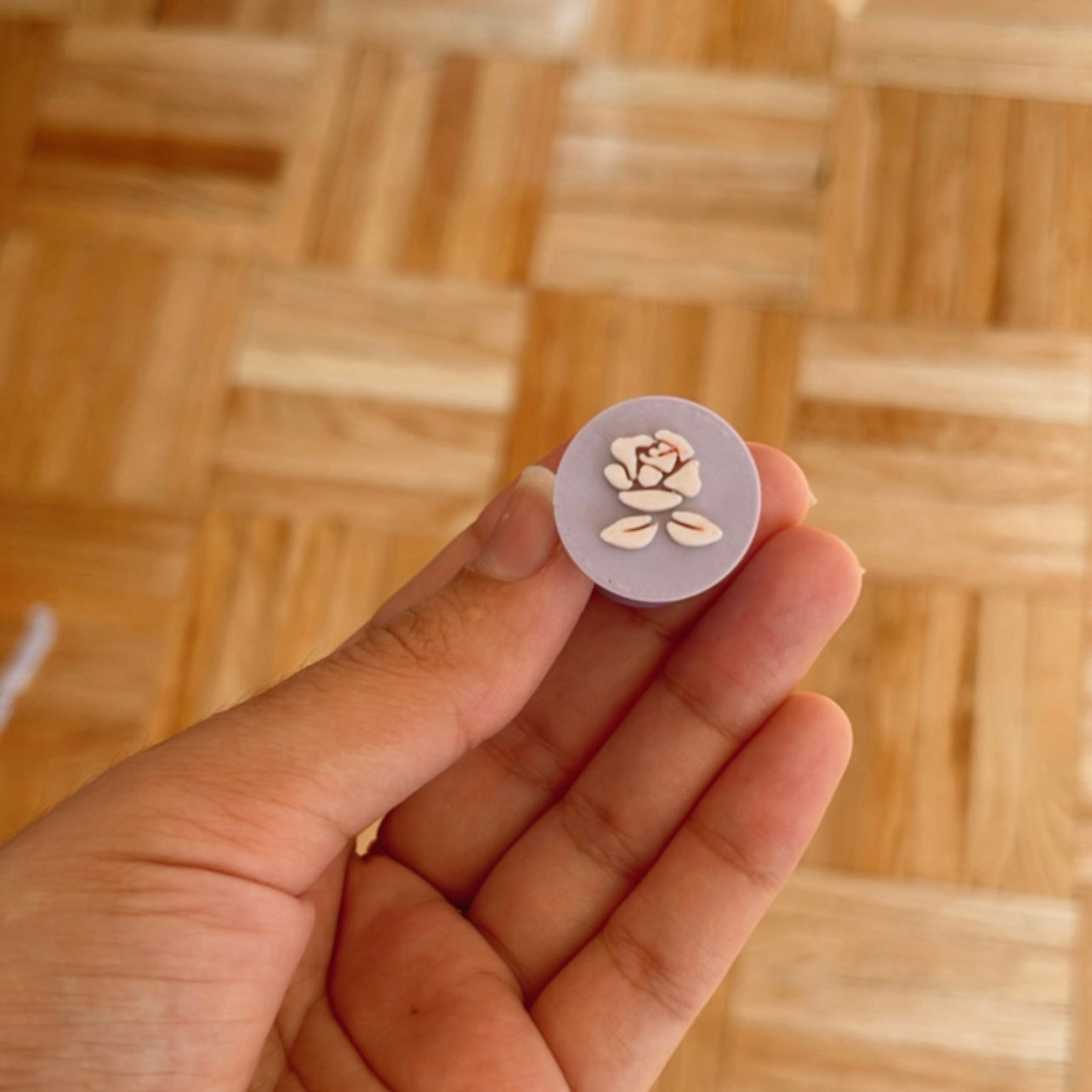 Mica powder clay stamps