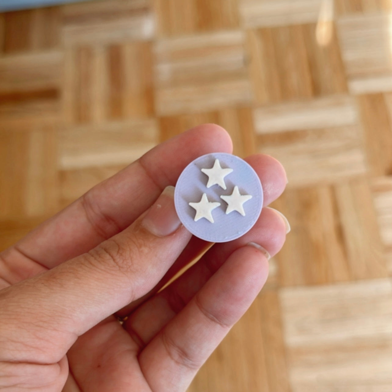 Mica powder clay stamps