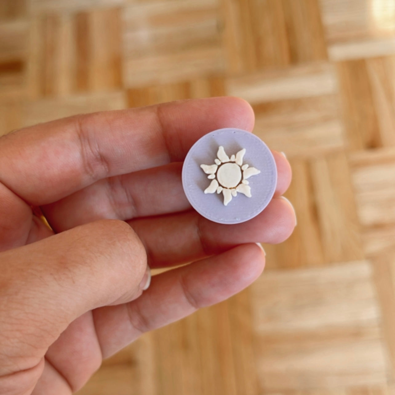 Mica powder clay stamps