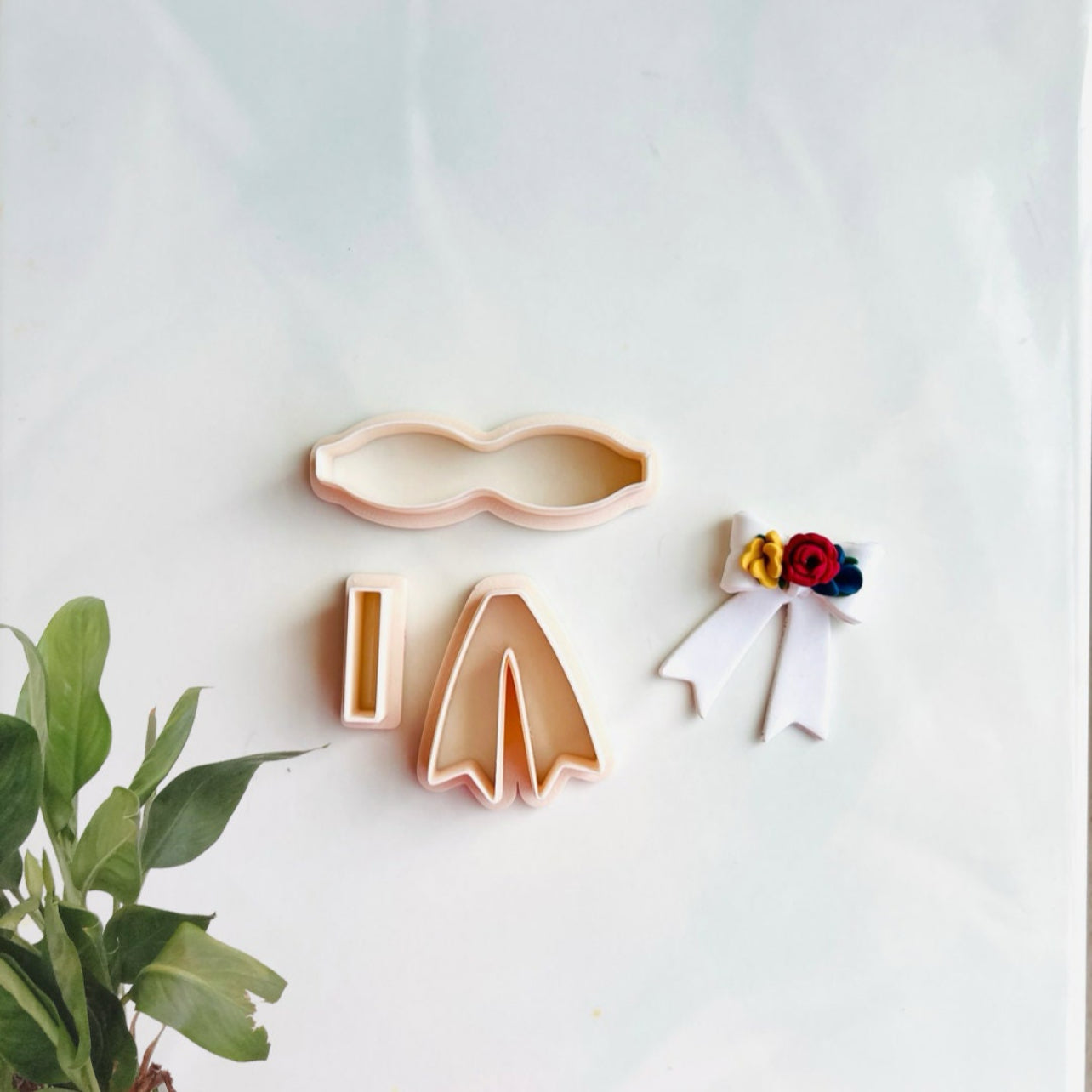Bow cutter No.4| 3d bow clay cutters , bow builder clay cutters, polymer clay cutters , clay cutter for spring Easter ,bow clay cutters
