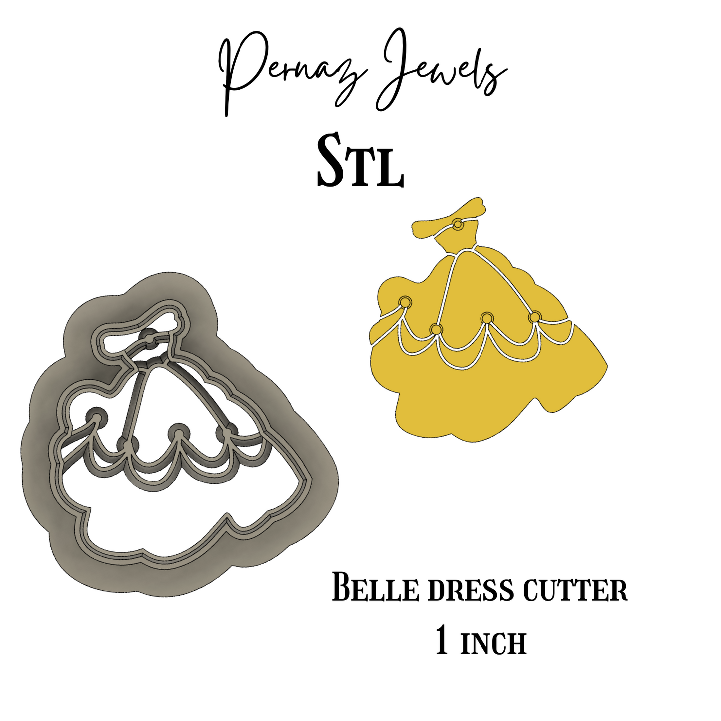Princess dress cutter stl file