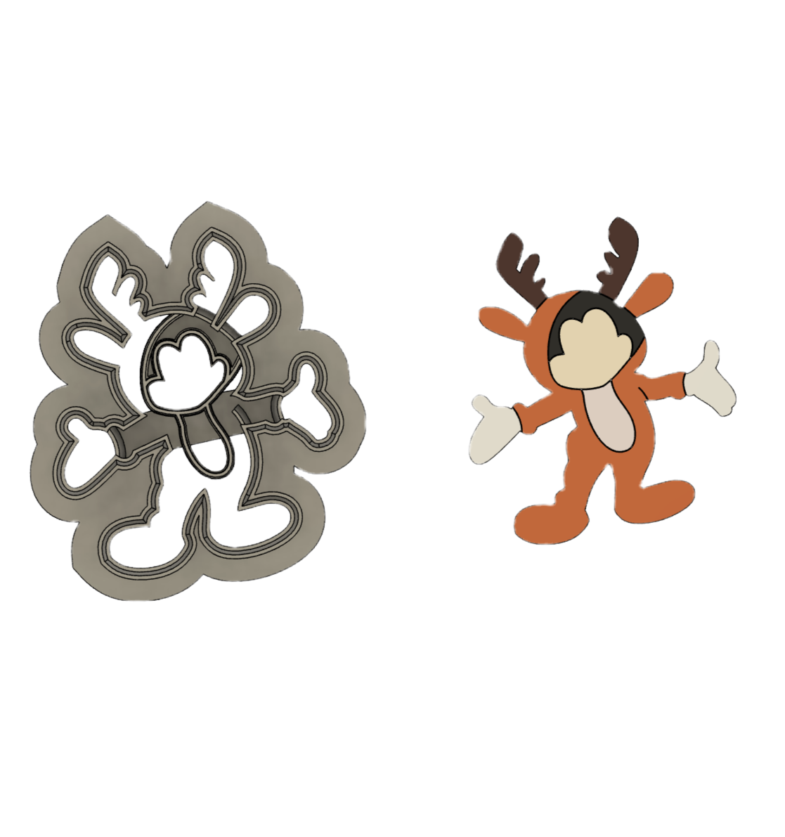Micky reindeer costume cutter