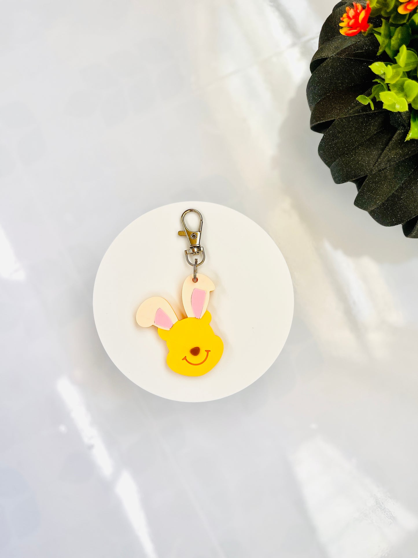 Honey bear bunny 3d printed keychain