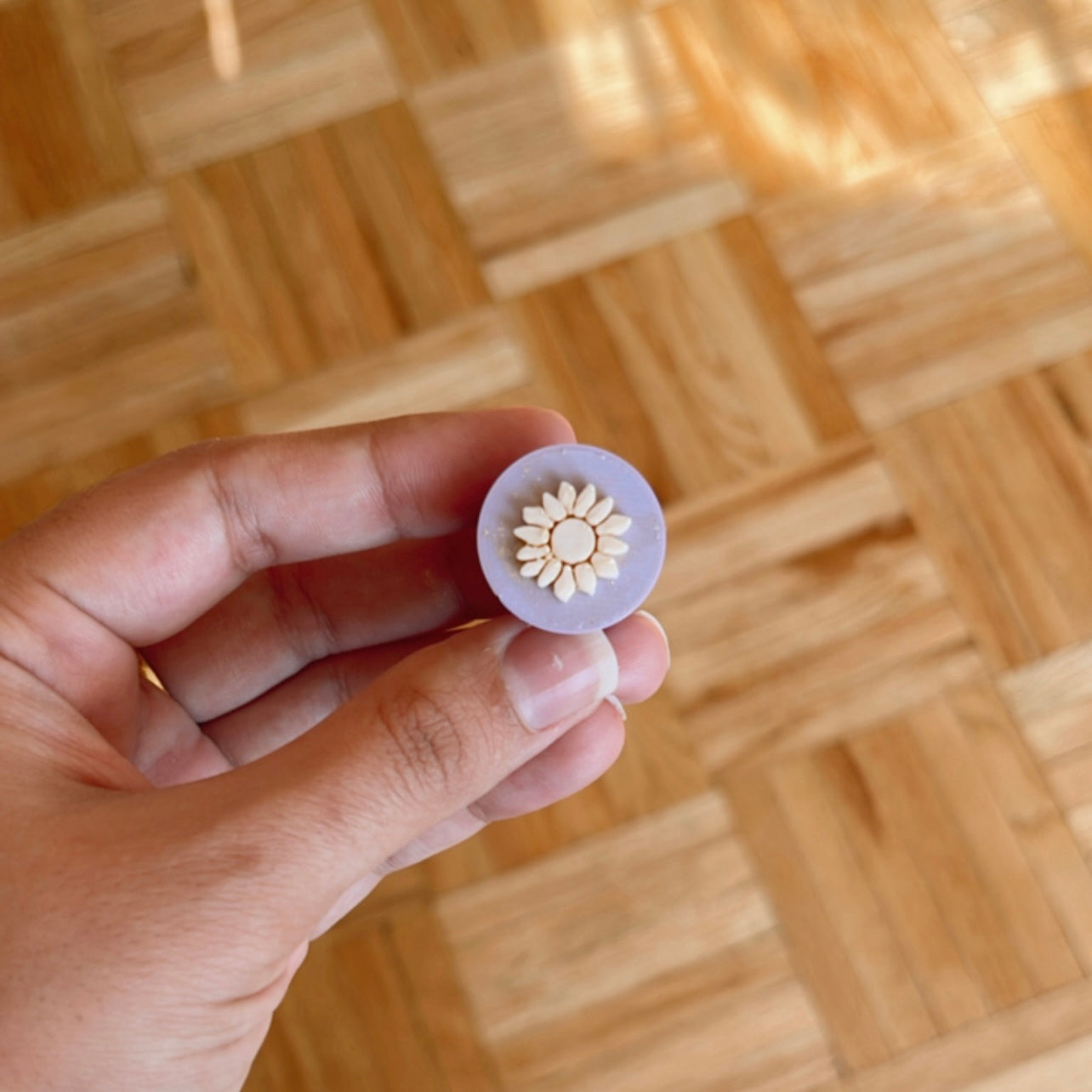 Mica powder clay stamps
