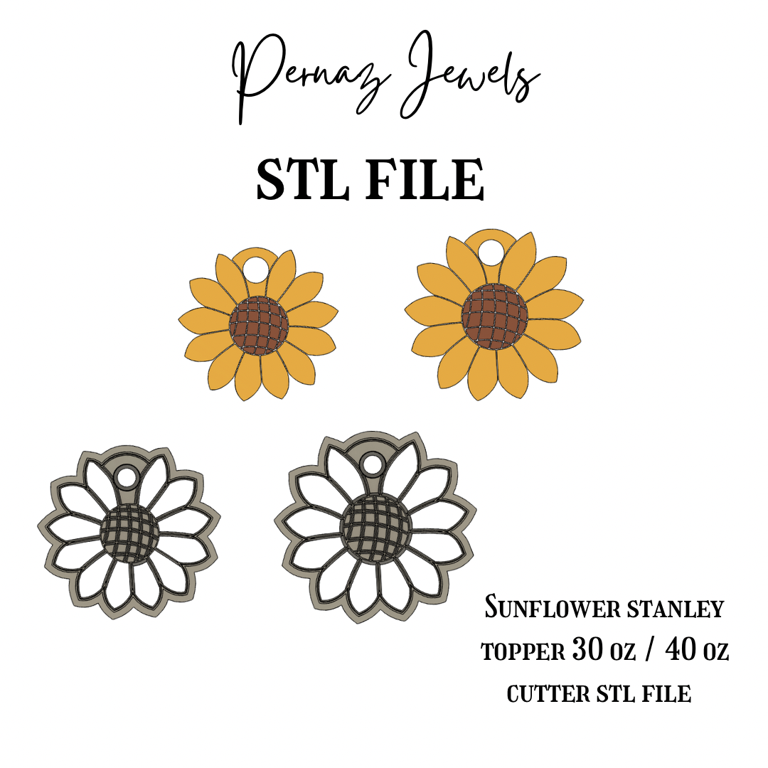 Sunflower Stanley topper 30 oz 40 set Stl file