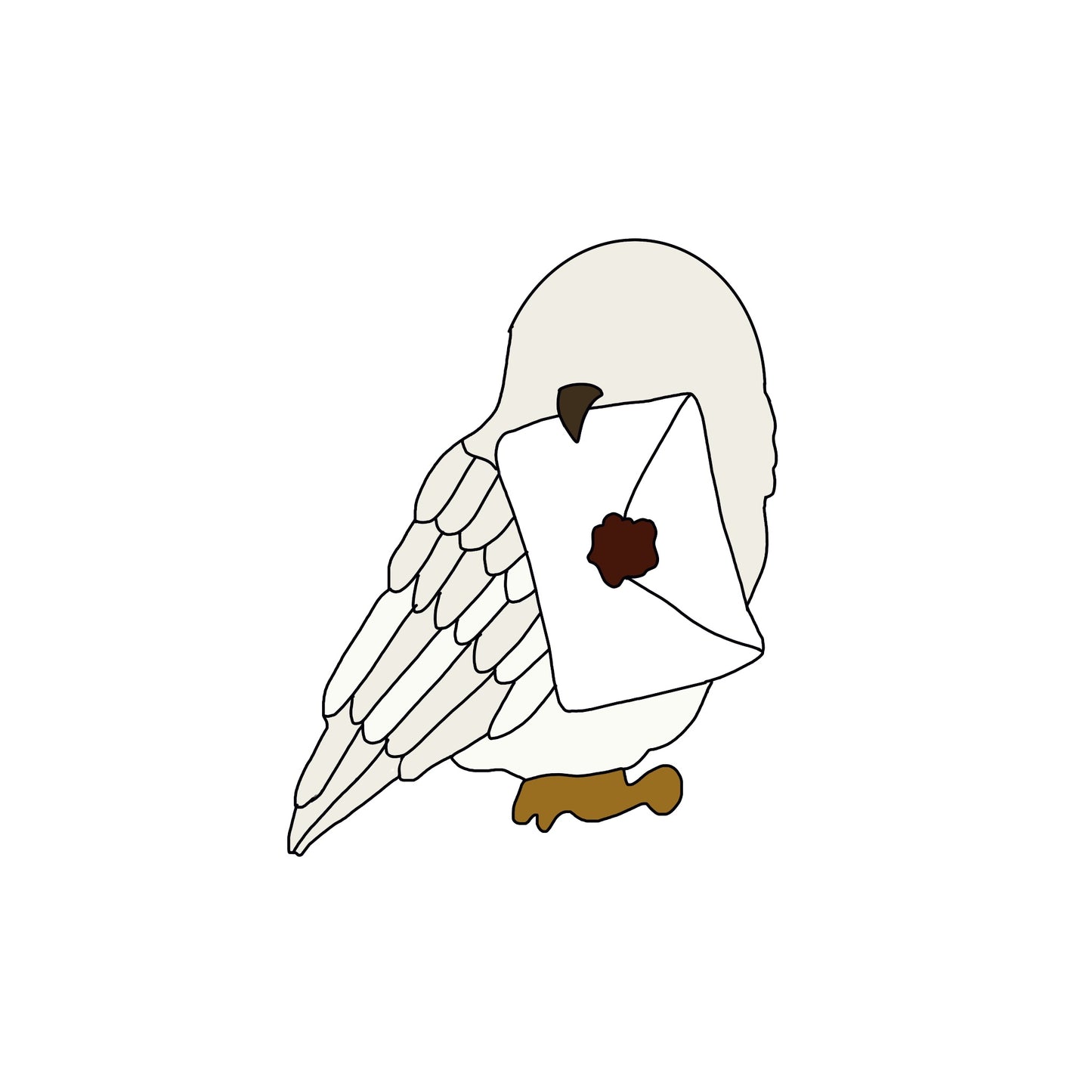 Wise white owl letter cutter