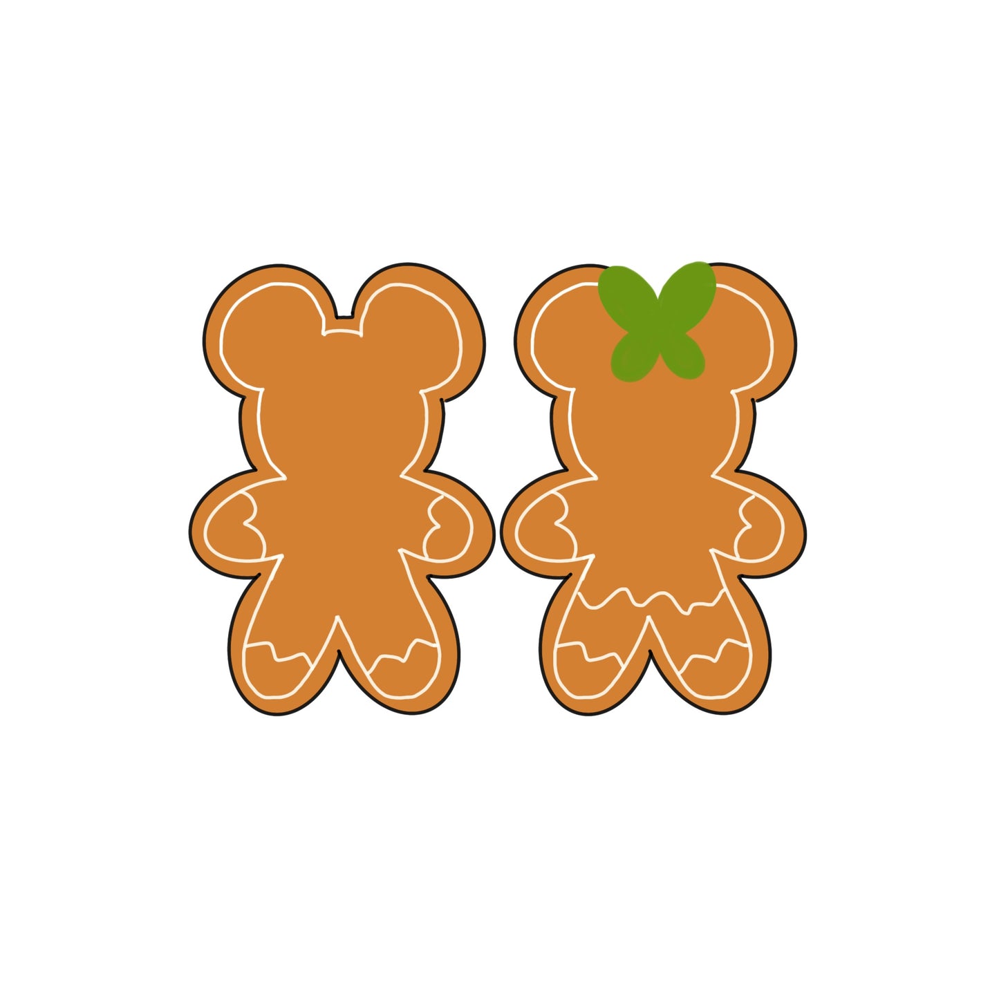 Mouse couple gingerbread cutter