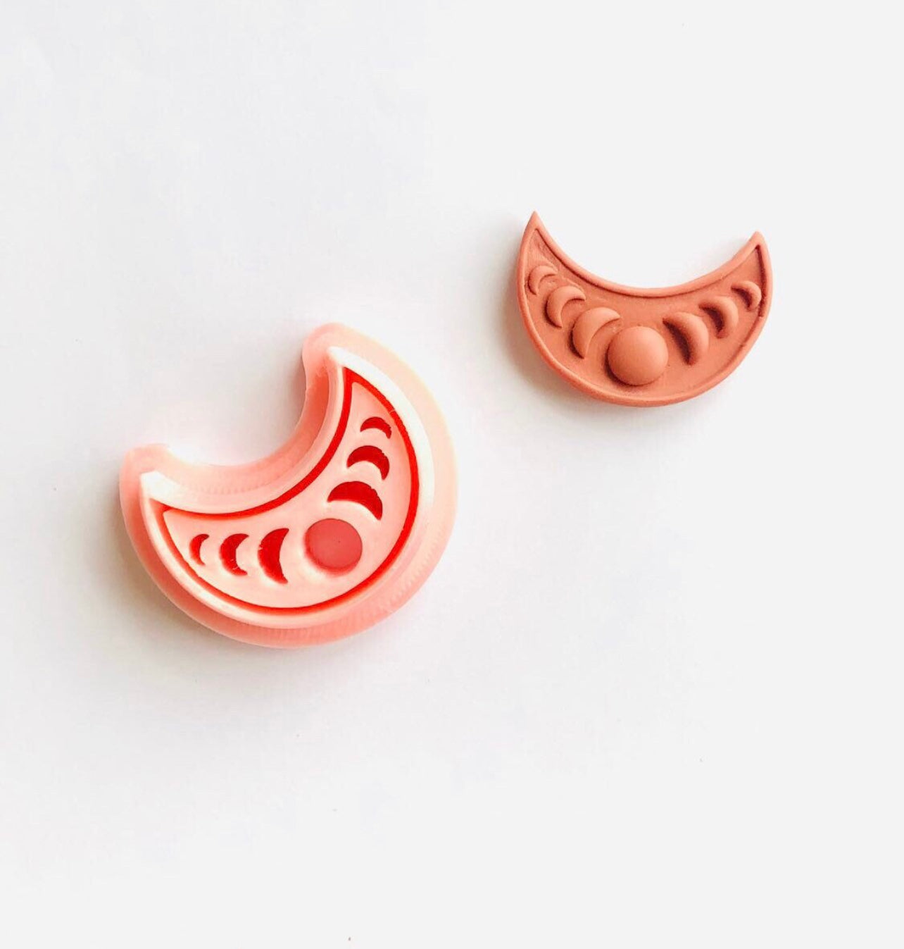Crescent moon embossed Clay Cutter, moon phase Clay Cutter, Cookie Cutter, moon boho Clay Cutter