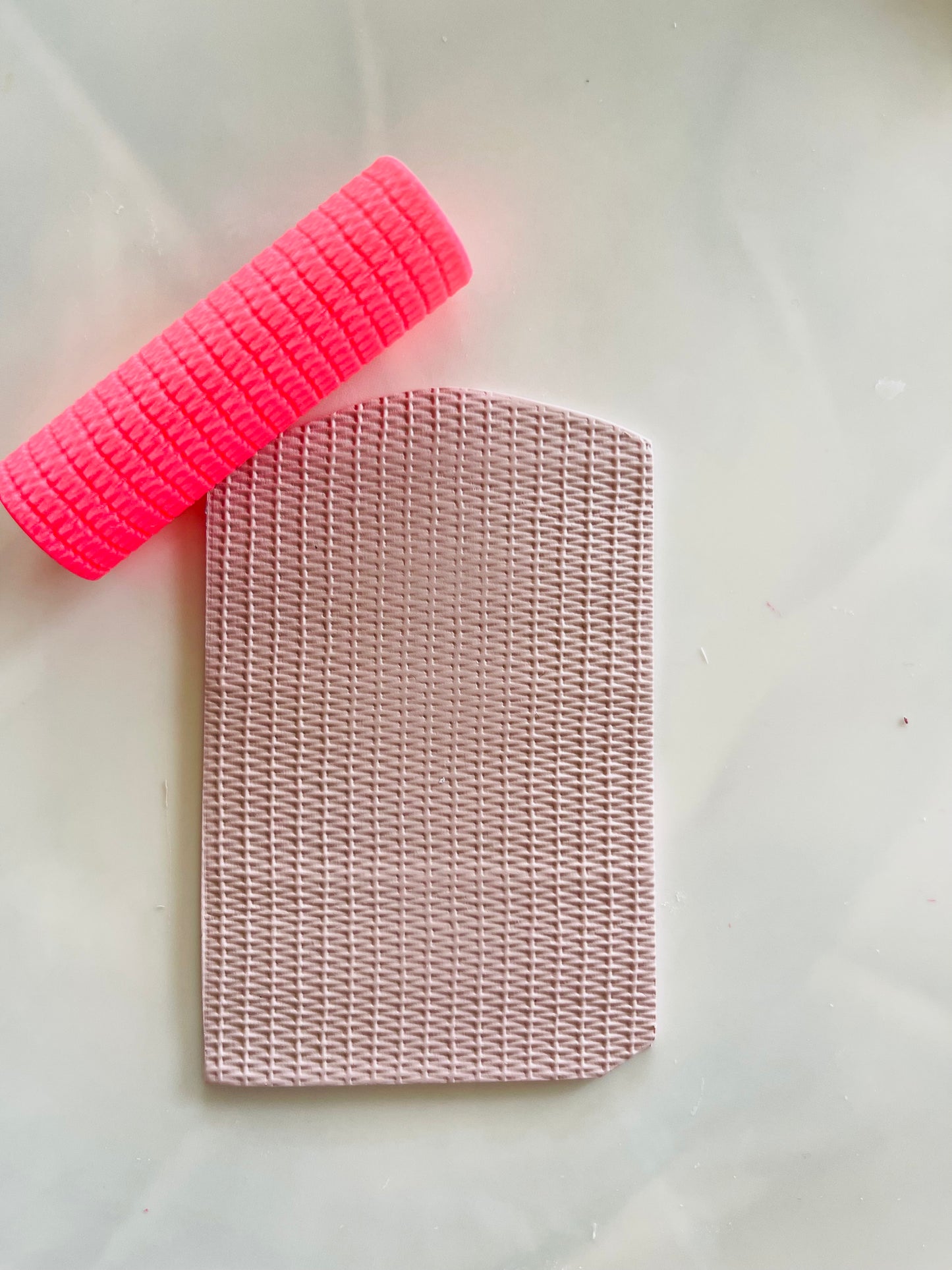 Basket Weave rattan Tiny Seamless Polymer Clay Texture Roller