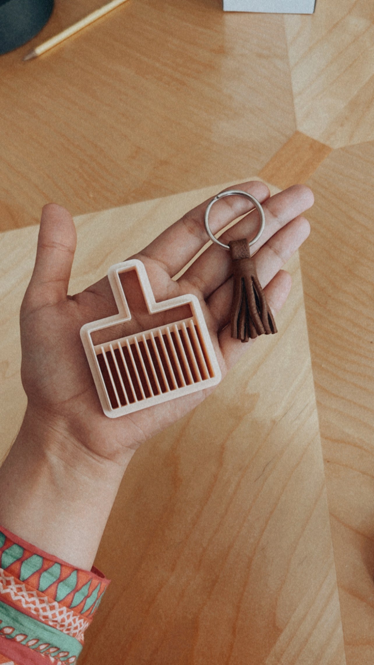 Tassel leather Keyring Cutter