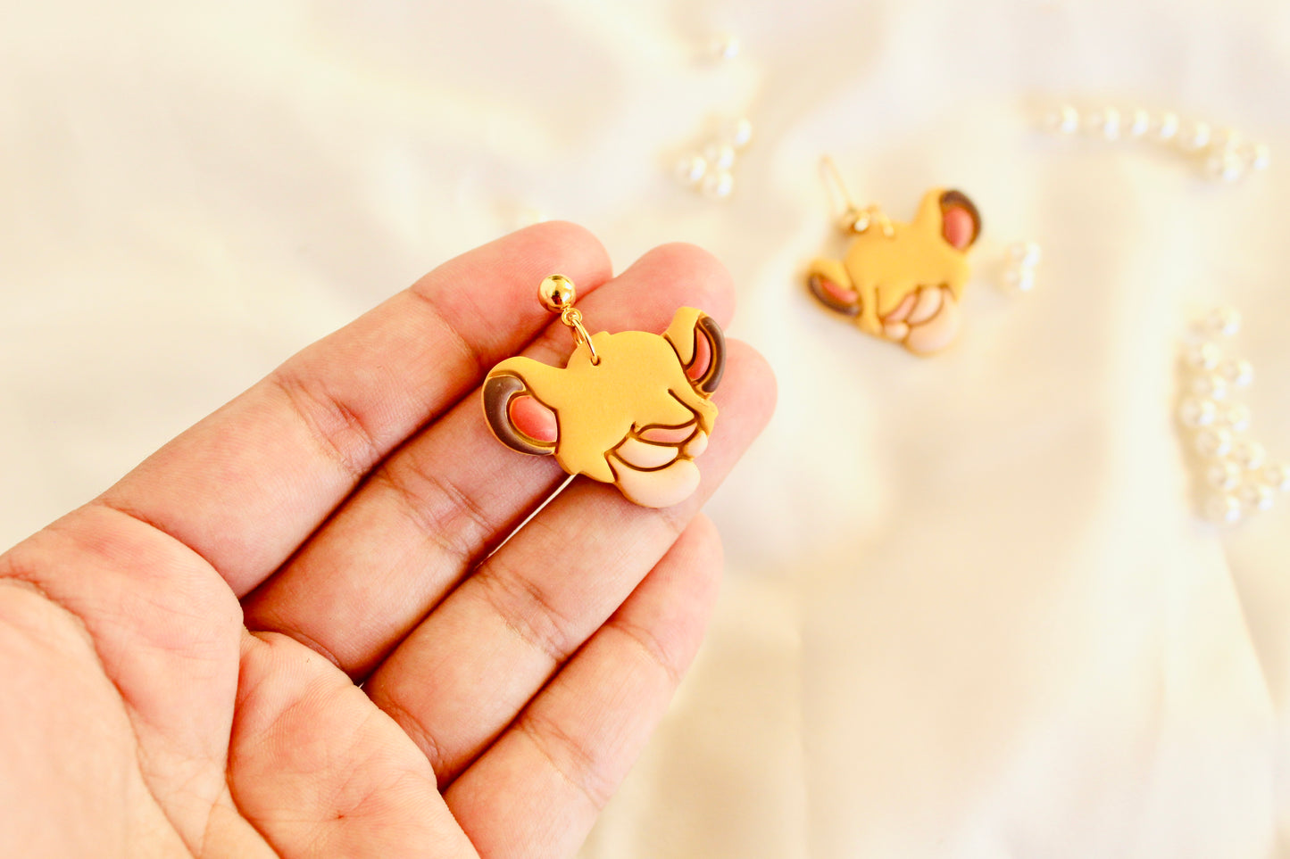 Little lion cub earrings