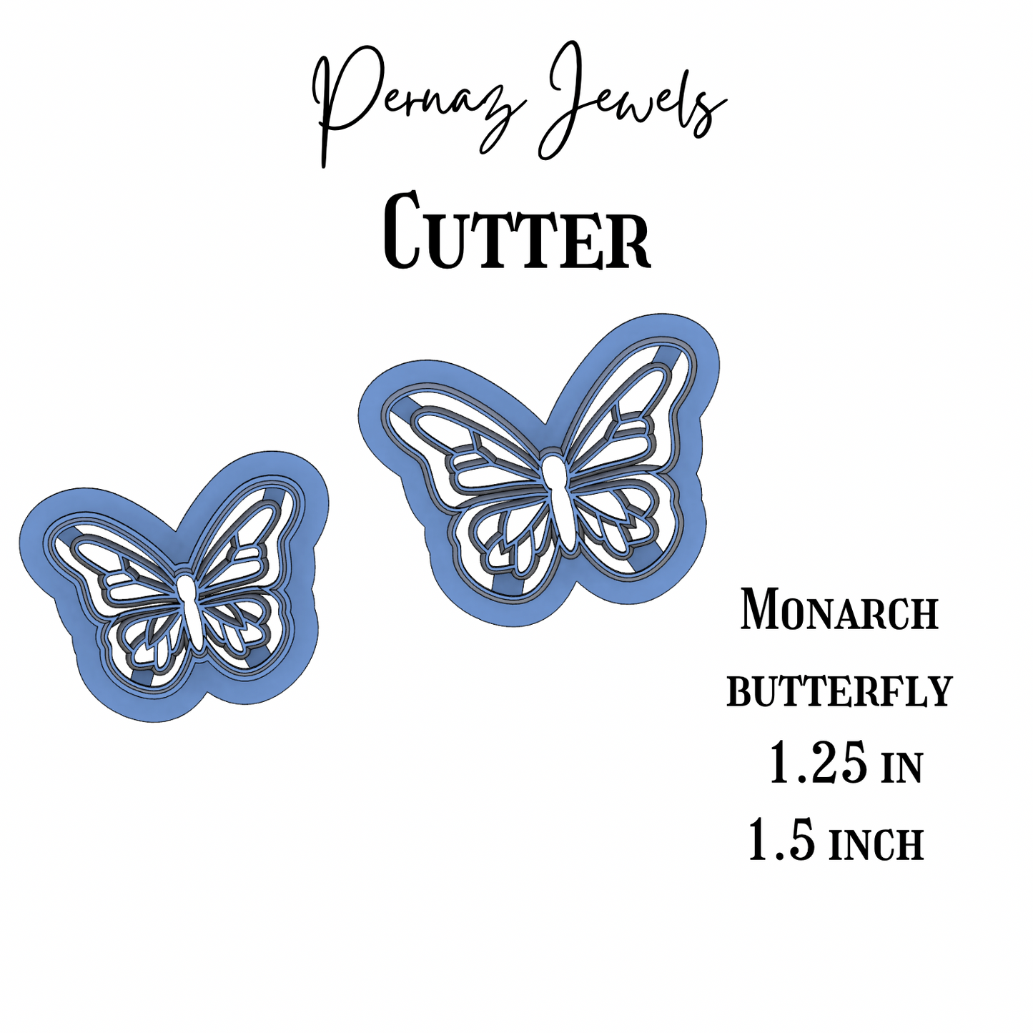 Embossed flower butterfly clay cutter #mb2024 |  spring  cutter , butterfly clay cutters, monarch clay cutters , moth  clay cutter