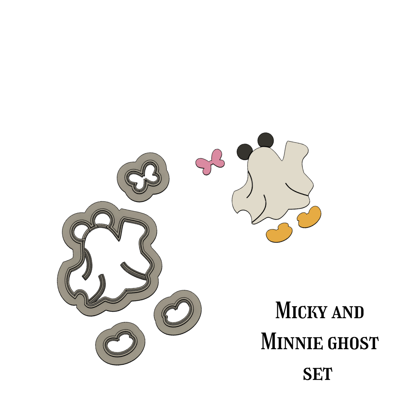 Micky and Minnie ghost set