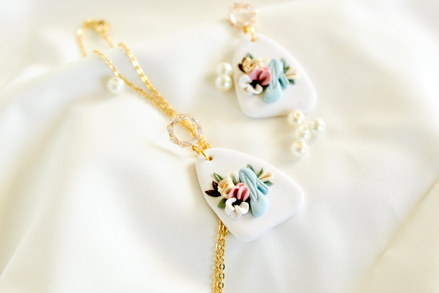 Cinderella ~ inspired floral earrings | bridal earrings | valentine earrings