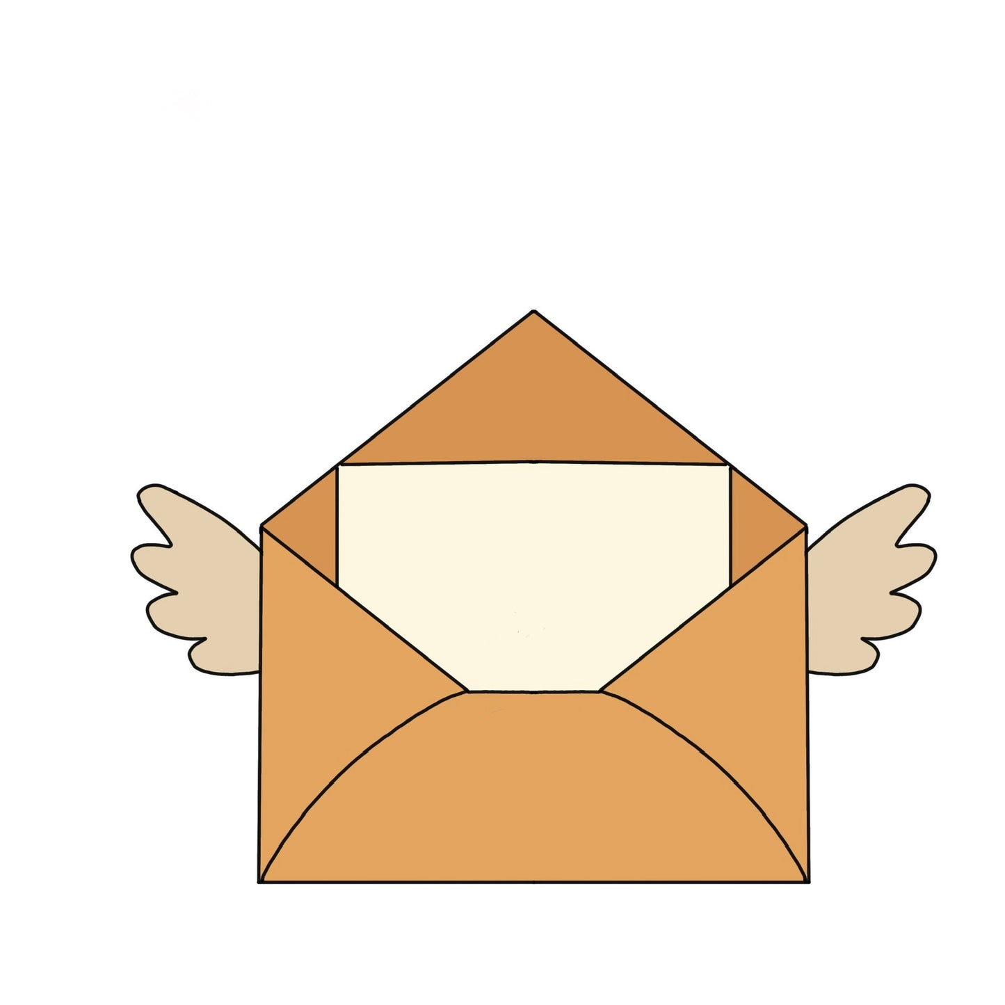 love envelope  with wings cutter