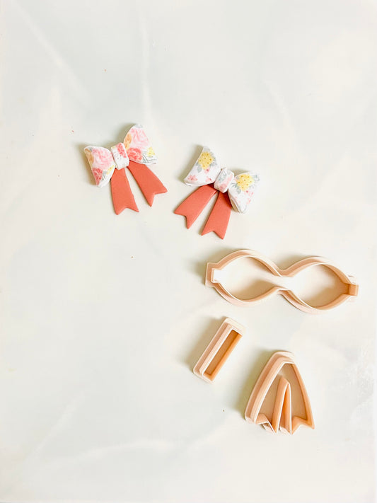 Bow cutter No.3 | 3d bow clay cutters , bow builder clay cutters, polymer clay cutters , clay cutter for spring Easter ,bow  clay cutters