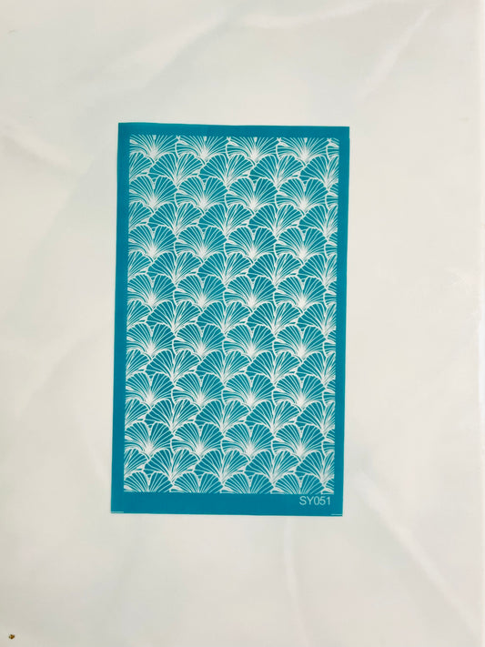 Scalloped leaves silkscreen #slp103