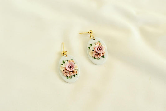 Floral garden earrings