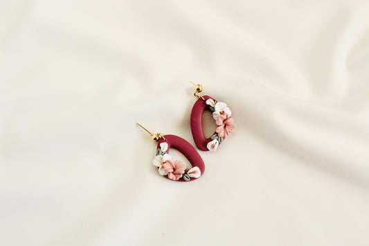 Lara Floral statement earrings