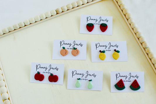 Fruit stud earrings | fruits summer stud