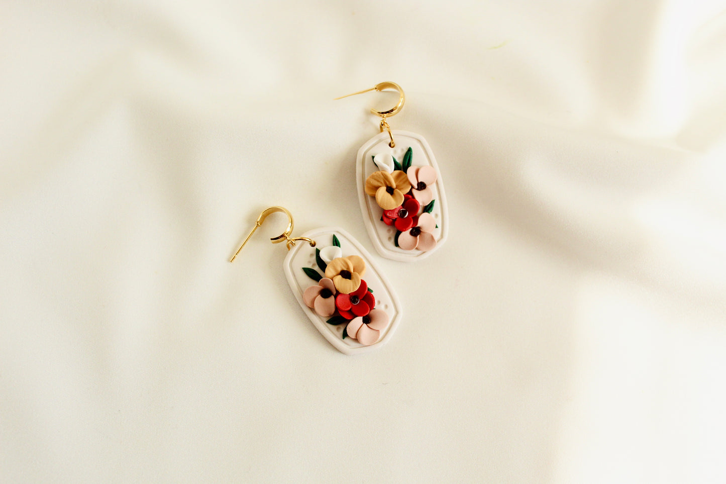 Wild floral bouquet earrings