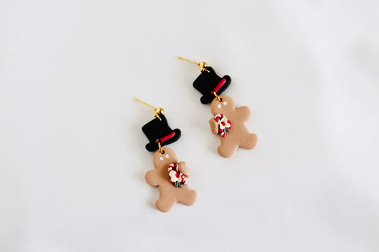 Gingerbread clay Earrings