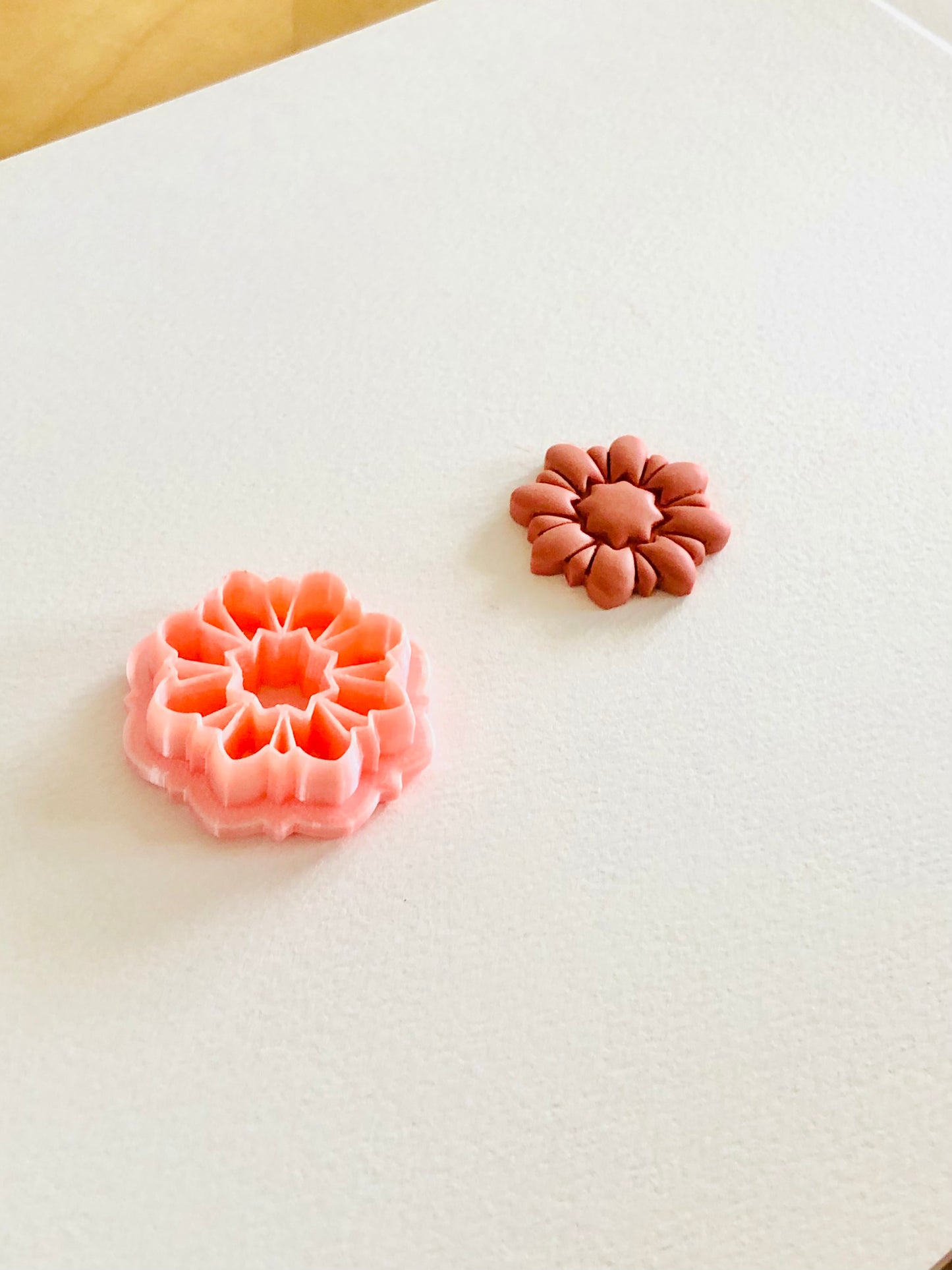 Embossed flower stamp clay vintage cutter | tulip polymer clay cutters , floral frame clay cutter for spring