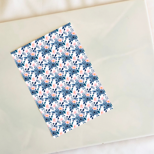 Spring blue flowers Transfers | watercolor  transfer sheets