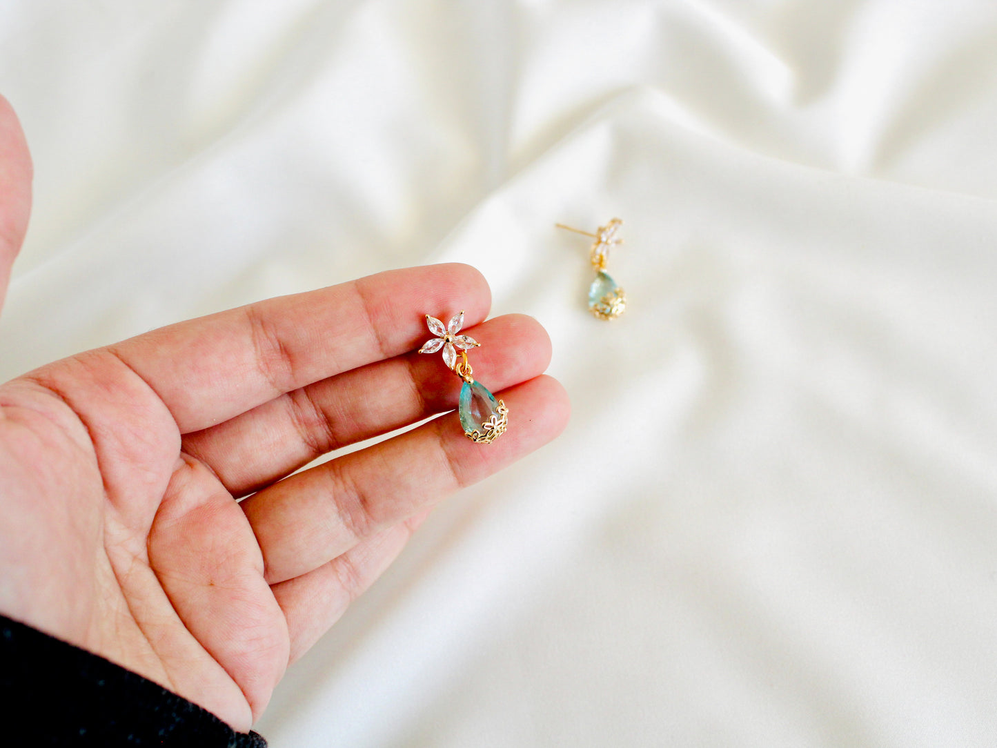 Alice floral crystal everyday earrings