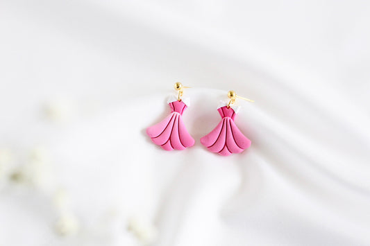 Aurora inspired clay earrings | Floral clay earrings | sleeping beauty clay earrings | Disney theme inspire back to school earrings